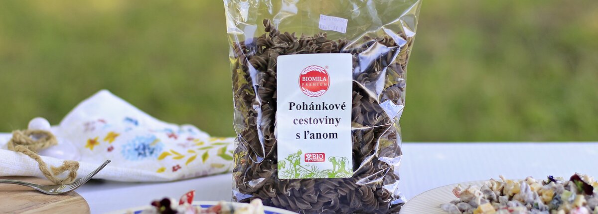 Bezlepkové biopotraviny v zelenom obale