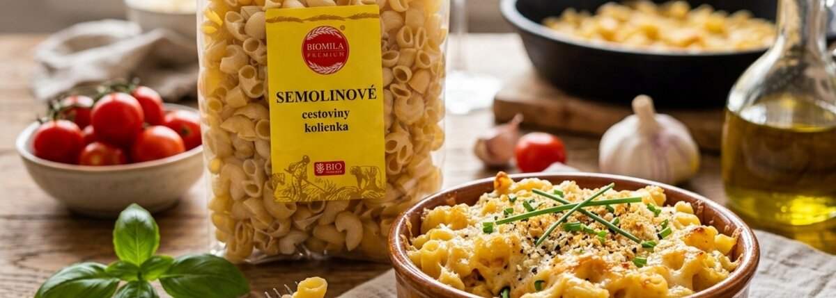 Zapekané cestoviny s morčacím mäsom a syrovou omáčkou