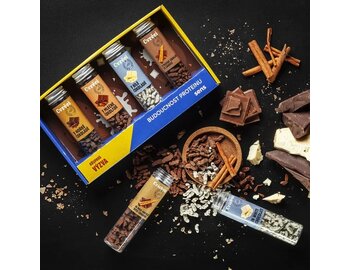 Cvrčky v čokoláde - darčekový set 4 chutí (4 x 30g) SENS Cvrčky v čokoláde - darčekový set 4 chutí (4 x 30g) SENS