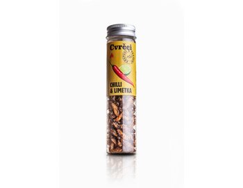 Pálivé chrumkavé & pražené celé cvrčky - Chilli & Limetka 20g SENS Pálivé chrumkavé & pražené celé cvrčky - Chilli & Limetka 20g SENS