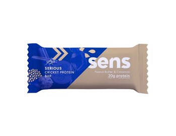Serious Protein tyčinka s cvrčkovým proteínom - Horké kakao & Sezam 60g SENS