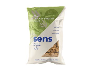 Hrachové chipsy s cvrčkovým proteínom 80g SENS Hrachové chipsy s cvrčkovým proteínom 80g SENS