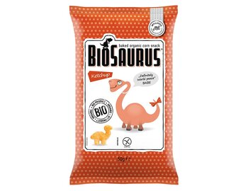 BIOSAURUS BABE Kukuričné chrumky s kečupom bio 50g BIOSAURUS BABE Kukuričné chrumky s kečupom bio 50g