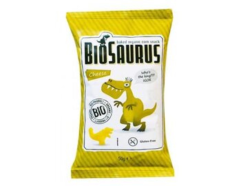 BIOSAURUS IGOR Kukuričné chrumky so syrom bio 50g BIOSAURUS IGOR Kukuričné chrumky so syrom bio 50g