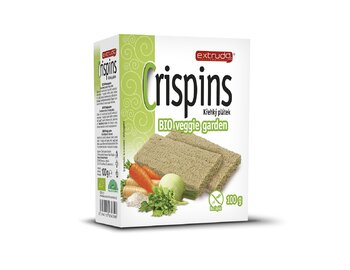 CRISPINS Chlebík Veggie garden bio 2x50g CRISPINS Chlebík Veggie garden bio 2x50g