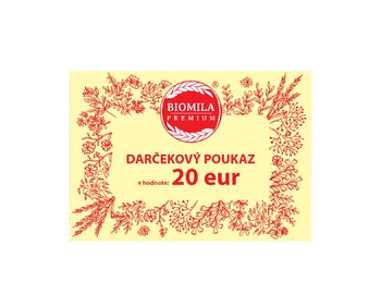 BIOMILA DARČEKOVÝ POUKAZ 20 EUR BIOMILA DARČEKOVÝ POUKAZ 20 EUR