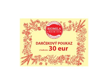 BIOMILA DARČEKOVÝ POUKAZ 30 EUR BIOMILA DARČEKOVÝ POUKAZ 30 EUR