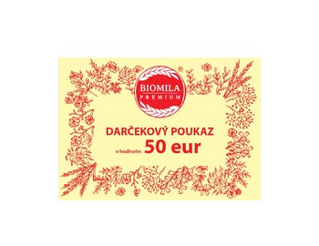 BIOMILA DARČEKOVÝ POUKAZ 50 EUR BIOMILA DARČEKOVÝ POUKAZ 50 EUR