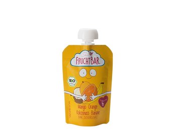 Ovocné pyré mango pomaranč kokos banán bio 100g Ovocné pyré mango pomaranč kokos banán bio 100g