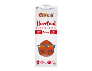 Lieskovoorieškový nápoj bez cukru bio EcoMil 1L Lieskovoorieškový nápoj bez cukru bio EcoMil 1L