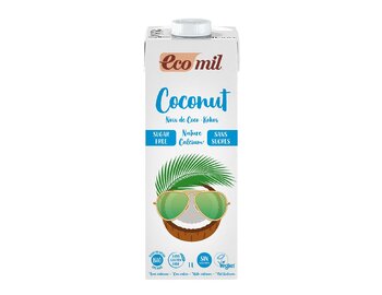 Kokosový nápoj s vápnikom bez cukru bio EcoMil 1L
