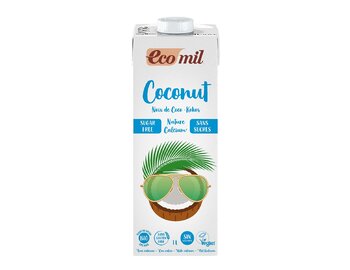 Kokosový nápoj s vápnikom bez cukru bio EcoMil 1L Kokosový nápoj s vápnikom bez cukru bio EcoMil 1L