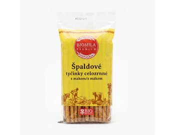 BIOMILA Špaldové tyčinky celozrnné s makom bio 70g BIOMILA Špaldové tyčinky celozrnné s makom bio 70g