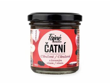 Cibuľové čatní s červeným vínom bezgluténové Fajné 140 g Cibuľové čatní s červeným vínom bezgluténové Fajné 140 g