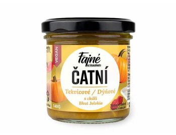 Tekvicové čatní s chilli bhut jolokia bezgluténové Fajné 140 g Tekvicové čatní s chilli bhut jolokia bezgluténové Fajné 140 g