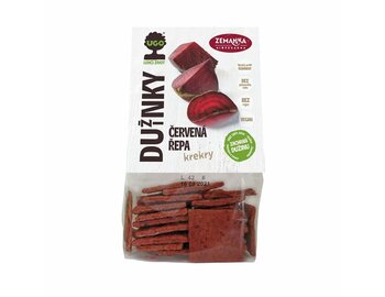 Slané krekry s dužinou z červenej repy Biopekárna Zemanka 100g Slané krekry s dužinou z červenej repy Biopekárna Zemanka 100g