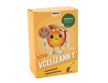 Včelízanky - medové lízanky 10ks x 6g BEELOL Včelízanky - medové lízanky 10ks x 6g BEELOL