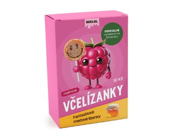 Včelízanky - malinové lízanky 10ks x 6g BEELOL Včelízanky - malinové lízanky 10ks x 6g BEELOL