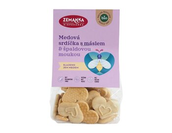 Medové srdiečka s maslom a špaldovou múkou Biopekárna Zemanka bio 100g