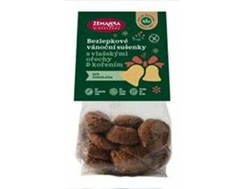 Bezlepkové vianočné sušienky s vlašskými orechmi a korením bio Biopekárna Zemanka 100g