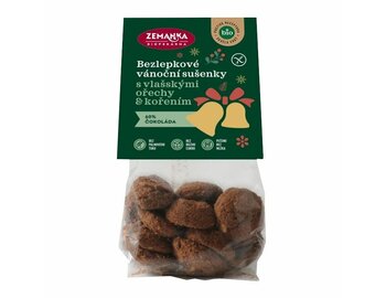 Bezlepkové vianočné sušienky s vlašskými orechmi a korením bio Biopekárna Zemanka 100g Bezlepkové vianočné sušienky s vlašskými orechmi a korením bio Biopekárna Zemanka 100g