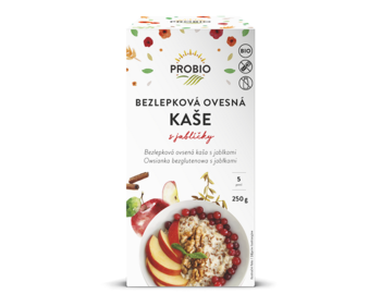 Bezlepková ovsená kaša s jablkami a škoricou bio PROBIO 250g