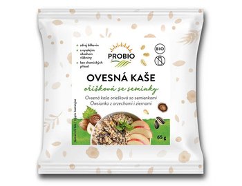 Ovsená kaša oriešková so semienkami bio PROBIO 65g