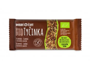 Tyčinka Dobré časy Sezamovo-Ľanová bio 40g - prirodzene bezlepkové Tyčinka Dobré časy Sezamovo-Ľanová bio 40g - prirodzene bezlepkové
