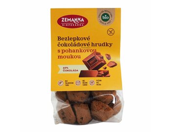 Bezlepkové čokoládové hrudky s pohánkovou múkou bio Biopekárna Zemanka 100g 