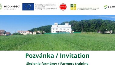 Pozvánka na Školenie farmárov z projektu ecobreed