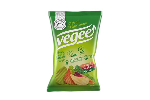 Pečený zemiakový snack zeleninový - Vegee bio 85g