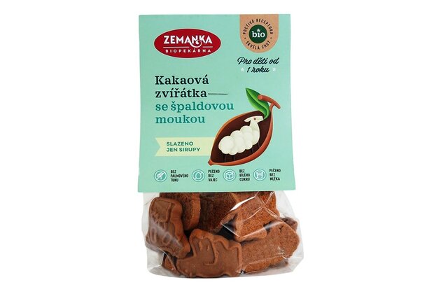 Špaldové zvieratká kakaové bio Biopekárna Zemanka 100g