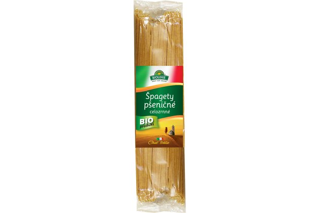 Celozrnné špagety pšeničné bio Biolinie 500g