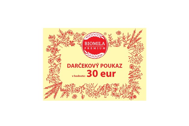 BIOMILA DARČEKOVÝ POUKAZ 30 EUR 