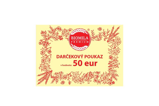 BIOMILA DARČEKOVÝ POUKAZ 50 EUR 