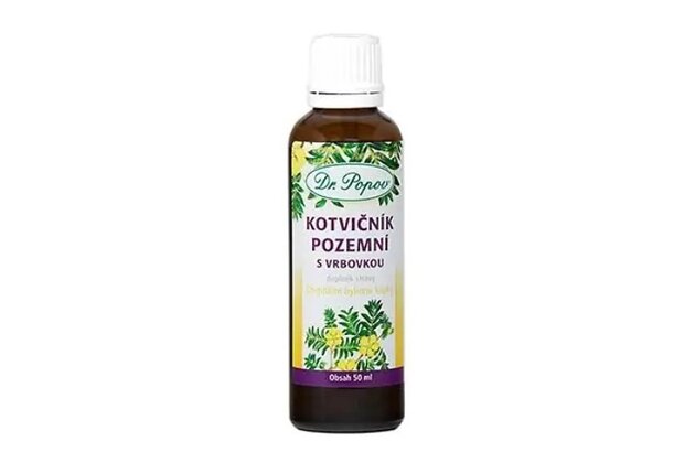 Bylinné kvapky Kotvičník s vŕbovkou Dr. Popov 50ml  