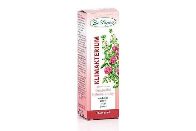 Bylinné kvapky Klimaktérium Dr. Popov 50ml