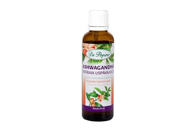 Bylinné kvapky Ashwagandha - Witánia uspávajúca Dr. Popov 50ml   