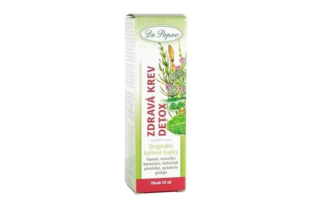 Bylinné kvapky Zdravá krv detox Dr. Popov 50ml  