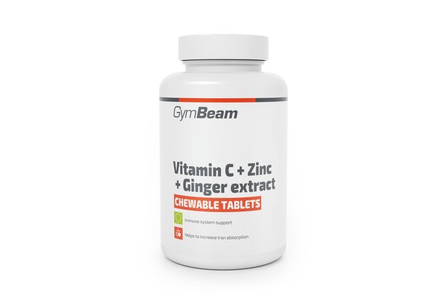 Vitamín C + zinok + extrakt zo zázvoru 90 tab. GymBeam