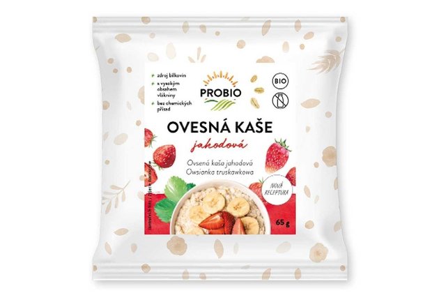 Ovsená kaša jahodová bio PROBIO 65g