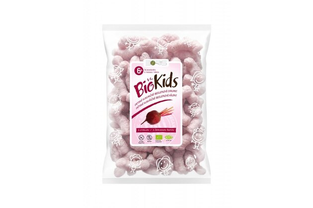 Bio Kids - detské kukuričné chrumky s cviklou bio 55g 