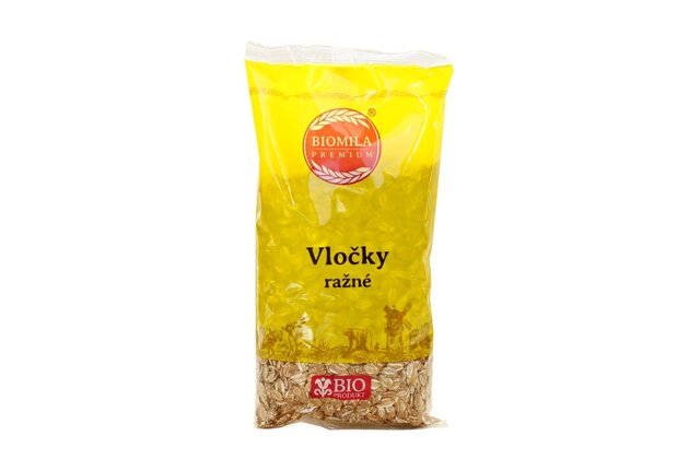 BIOMILA Ražné vločky veľké bio 250g