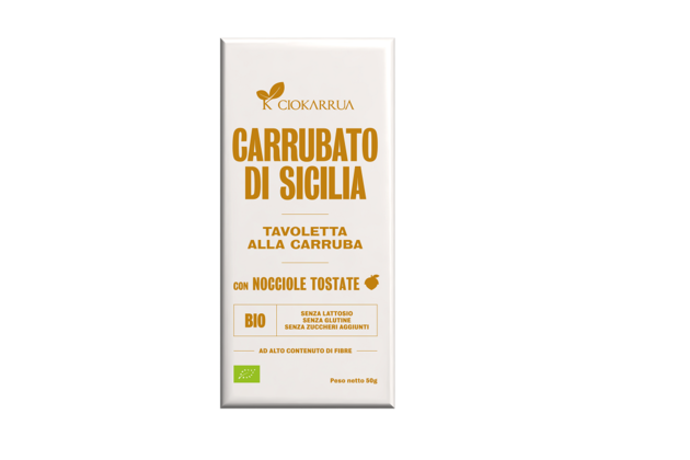 Lieskovo-oriešková karobová tyčinka bio Carrubato di Sicilia 50g 