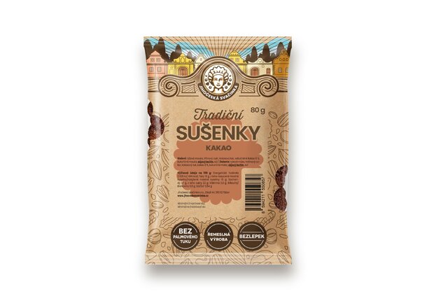Bezlepkové sušienky kakao 80g