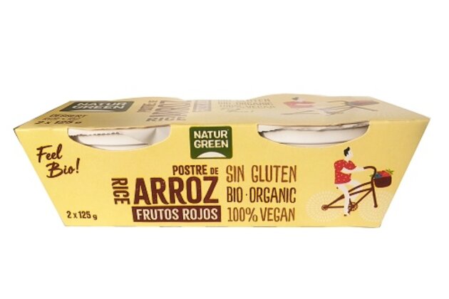 Ryžový dezert s ovocím bio NaturGreen 2 x 125g