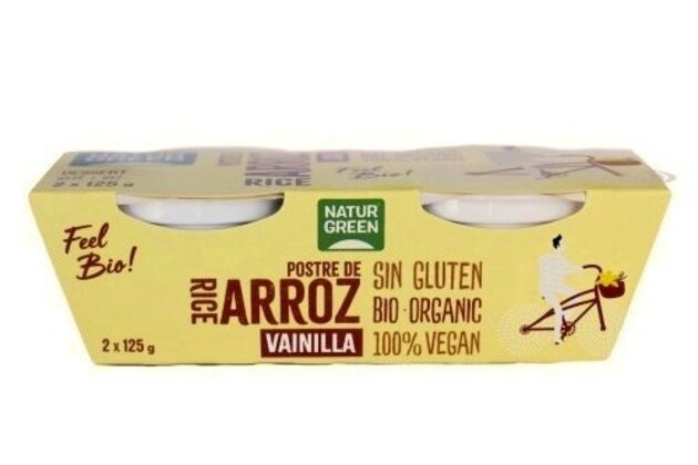 Ryžový dezert vanilkový bio NaturGreen 2 x 125 g