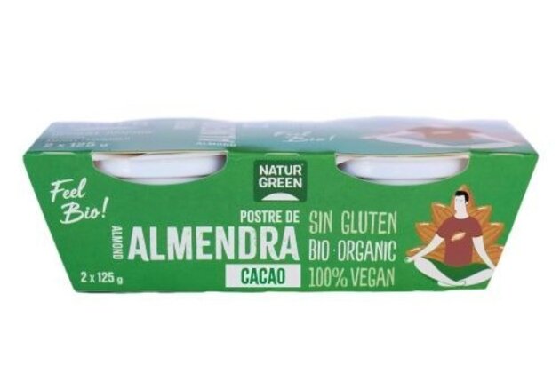 Mandľový dezert kakaový bio NaturGreen 2 x 125 g