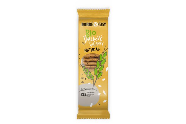 Špaldové sušienky Dobré časy Natural bio 100g