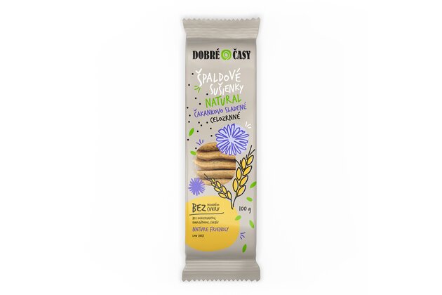 Špaldové sušienky Dobré časy Natural bio 100g